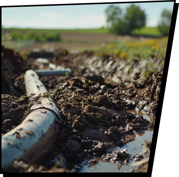 Drain field installation by Gering Valley Plumbing & Heating