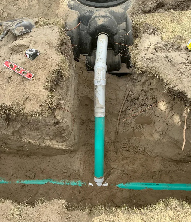 Gering Valley technician performing a septic tank camera inspection