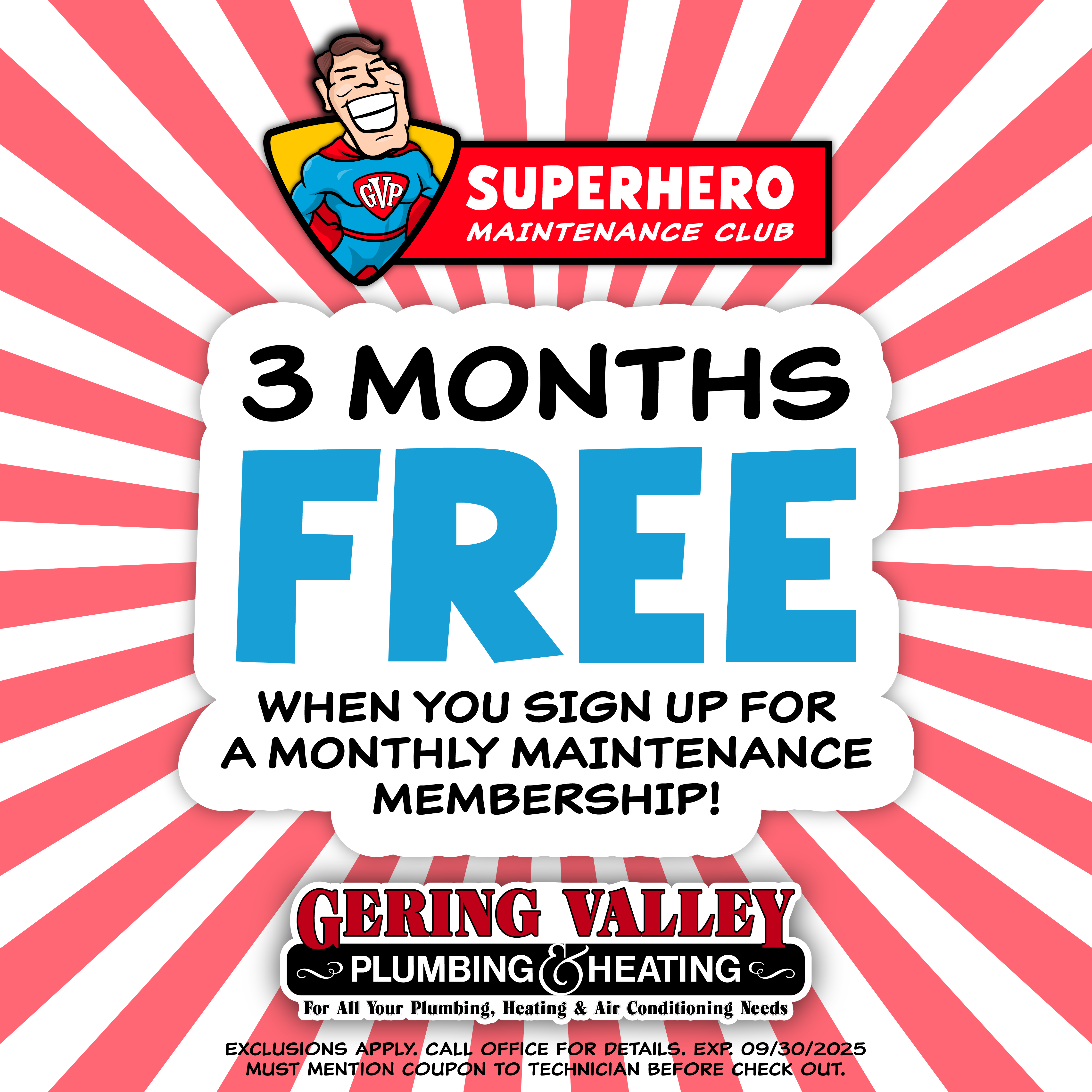 GVP coupon bank. Save with Gering Valley Plumbing & Heating services.