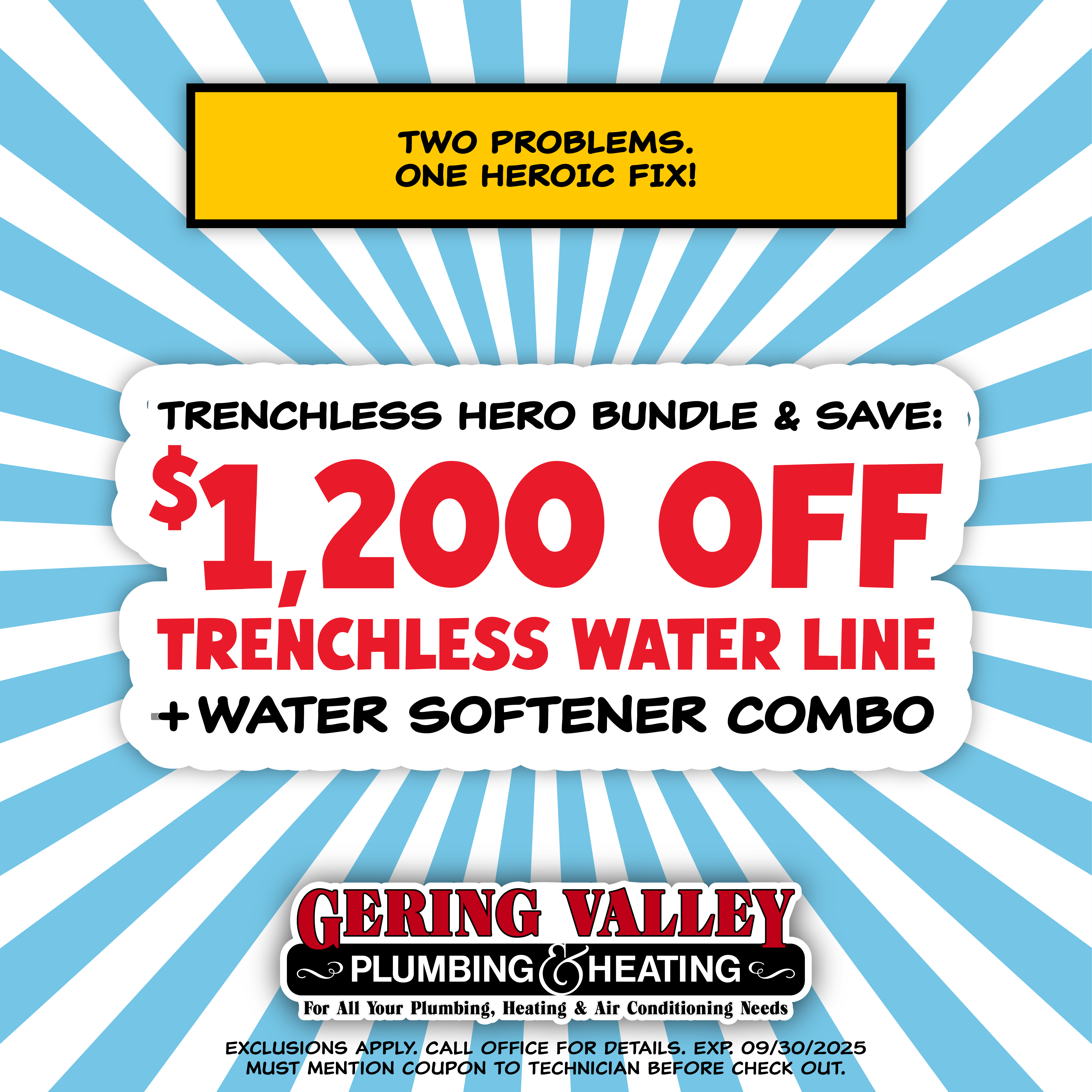 GVP coupon bank. Save with Gering Valley Plumbing & Heating services.