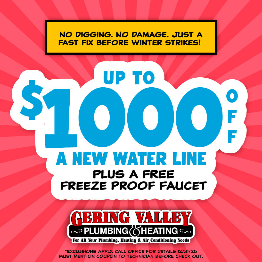GVP coupon bank. Save with Gering Valley Plumbing & Heating services.